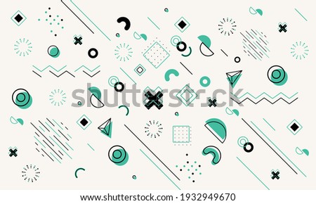 Colorful geometric background. Minimal cover template design for web. Modern abstract background with geometric shapes and lines. Eps10 Vector