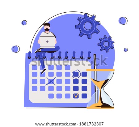 Deadline abstract concept vector illustration. Project management, work time limit, task due dates, deadline reminder, study assignments accomplishment, tax payment planning abstract metaphor.