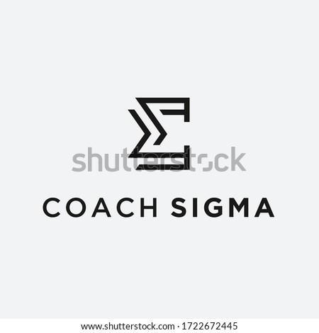 letter C sigma logo / sigma vector