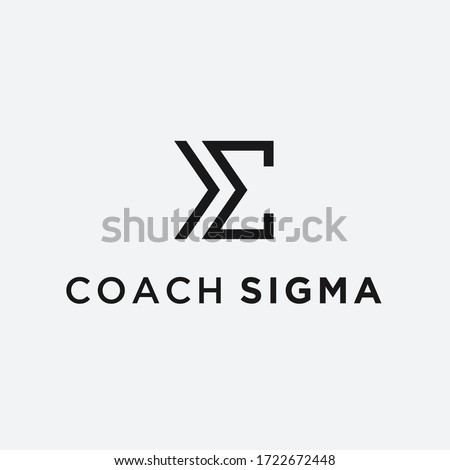 letter C sigma logo / sigma vector