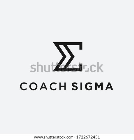 letter C sigma logo / sigma vector