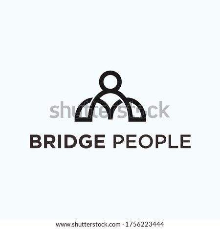 bridge person logo. bridge icon