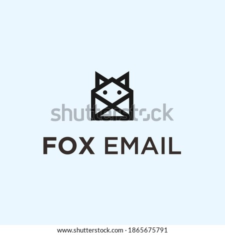 abstract fox logo. email icon