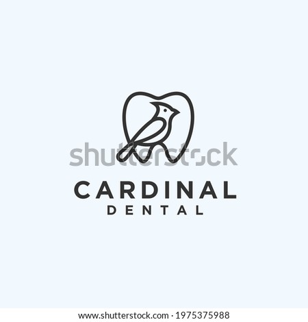 dental bird logo design vector illustration