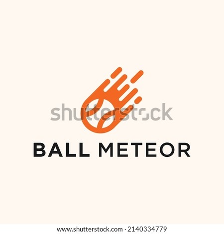 meteor logo design vector silhouette illustration