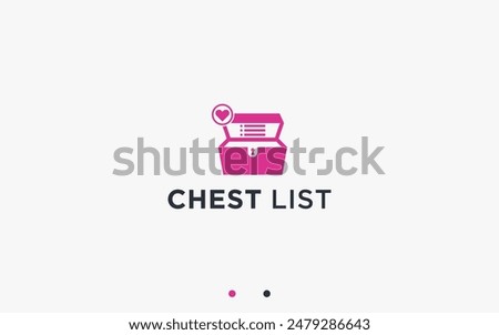 chest logo design vector silhouette illustration