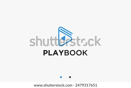 play book logo design vector silhouette illustration