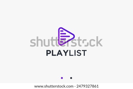 play with list logo design vector silhouette illustration