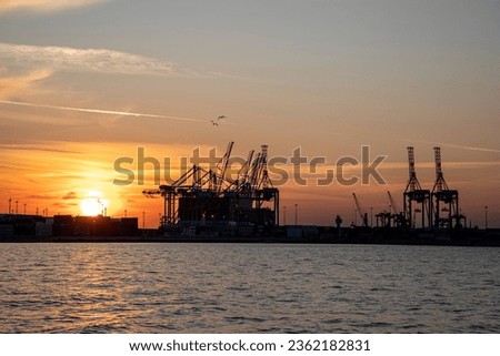 Similar – Image, Stock Photo Shore near sea with cliffs at sunset time