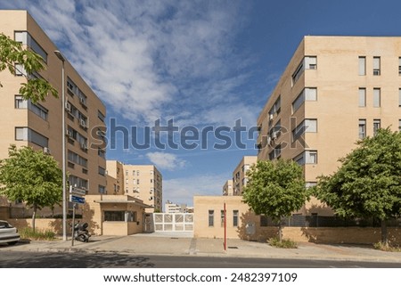 Similar – Image, Stock Photo Aspect (blue) Facade