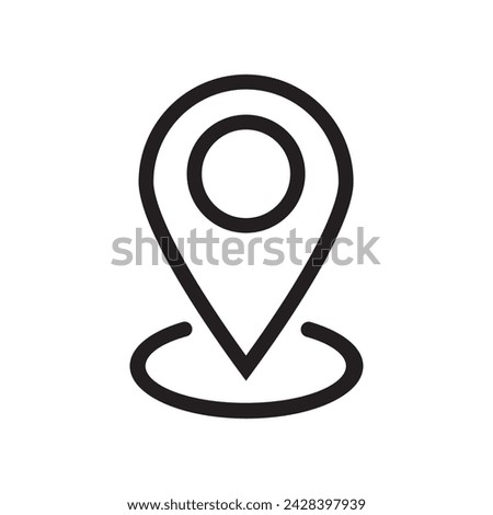 Vector icon pin, Location isolated symbol icon