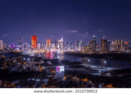 Similar – Image, Stock Photo Sunset at the river Ems