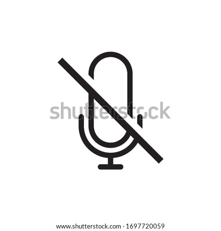 mute microphone audio icon vector illustration