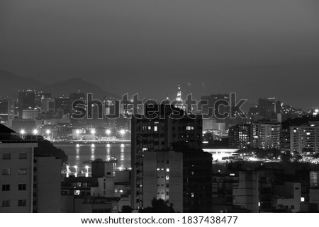 Night landscape in the city of Niterói, metropolitan region of the State of Rio de Janeiro, Brazil. Foto stock © 