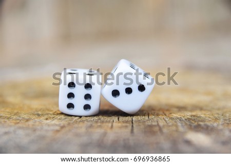 Similar – Image, Stock Photo 9 game dice with the result 30