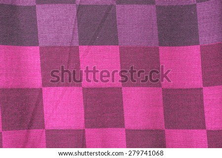 Textile Fabric in Purple and Pink Plaid, Chess Pattern