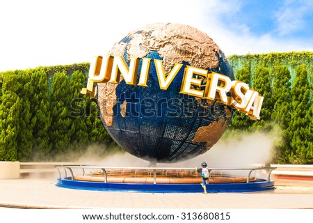 OSAKA, JAPAN - JUN 2, 2015 : Photo of famous globe with the sign of \