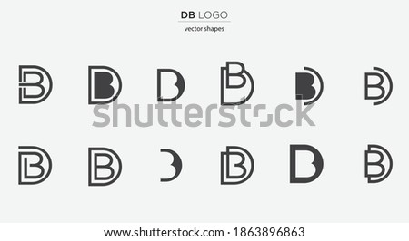 DB logo, vector shapes design