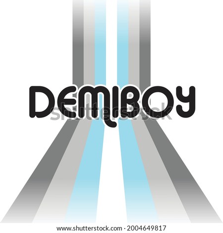 Demiboy Flag Pride Stripe Retro Style Shape Vector Illustration Graphic Based On The LGBTQIA+ Demiboys Flags and Gender Identity Non-Binary Stripes