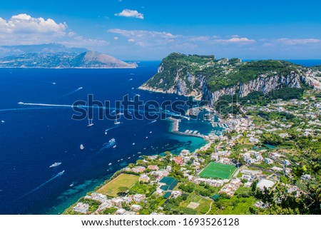 Similar – Image, Stock Photo The island of Capri in the fog