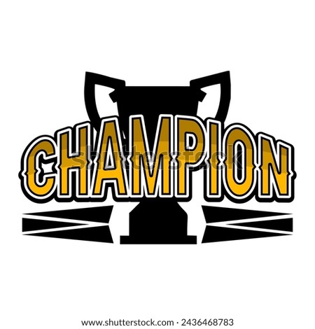 champion logo for your congratulatio winner in your event