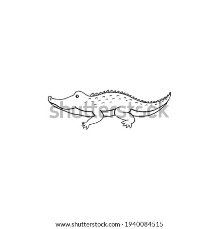 Crocodile Outline | Free download on ClipArtMag