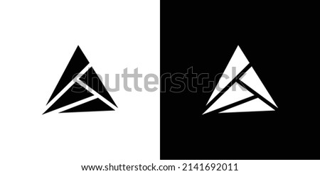 Simple triangle vector logo in a modern style.