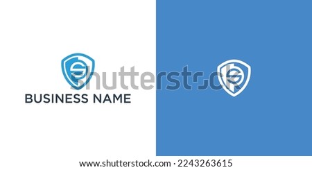 Initial S Based sheild logo design vector for business Letter S Logo design.