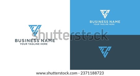 design a minimalist monogram TLC in triangle shape logo suitable for your branding company, letter t, l, c