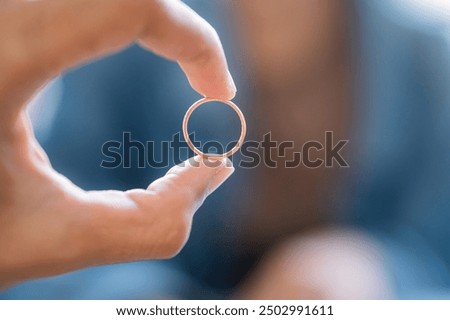 Similar – Image, Stock Photo hand Hand Gold ring Touch