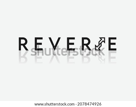 REVERSE in typography logo style