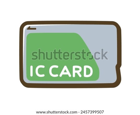 Traffic IC card. Cashless payment. Vector illustration.