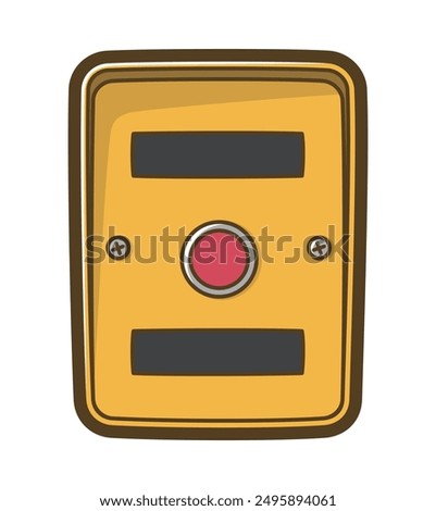 Push button signal. Pedestrian traffic light. All off light. Vector illustration.