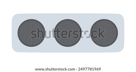 All off flat traffic light. Vector illustration.