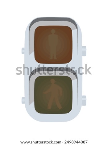 All off pedestrian traffic light. Vector illustration.