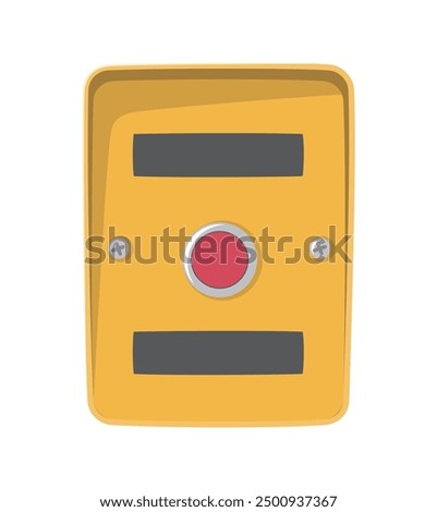 Push button signal. Pedestrian traffic light. All off light. Vector illustration.