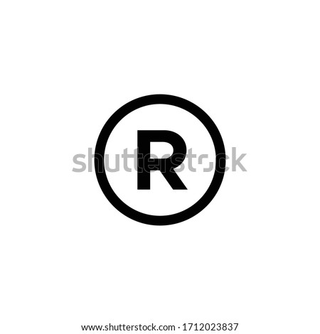 Register icon, trademark sign and symbol vector design