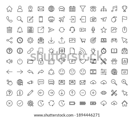 Set of icons, for web mobile app and 