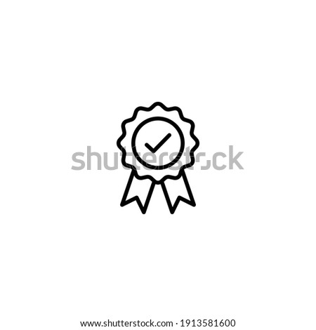 Medal with check mark icon vector for computer, web and mobile app 