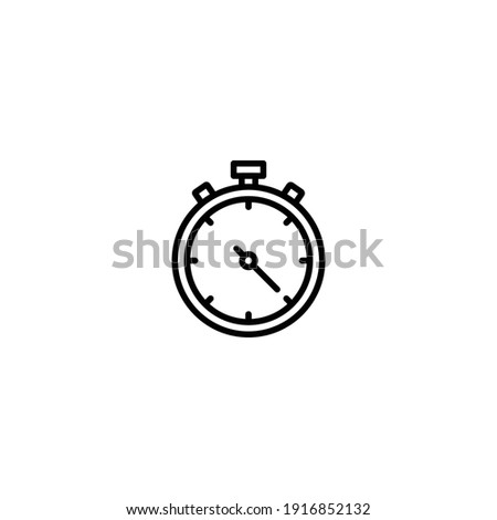 Stopwatch icon vector for web, computer and mobile app