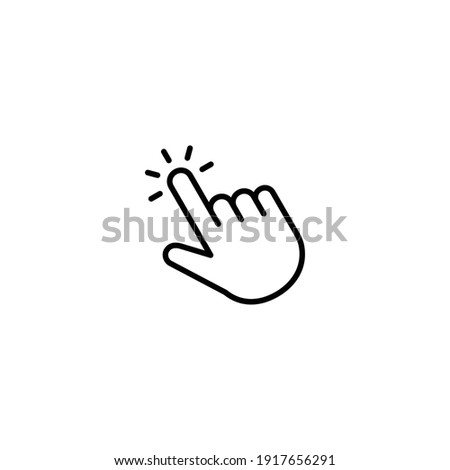 Hand click icon vector for web, computer and mobile app