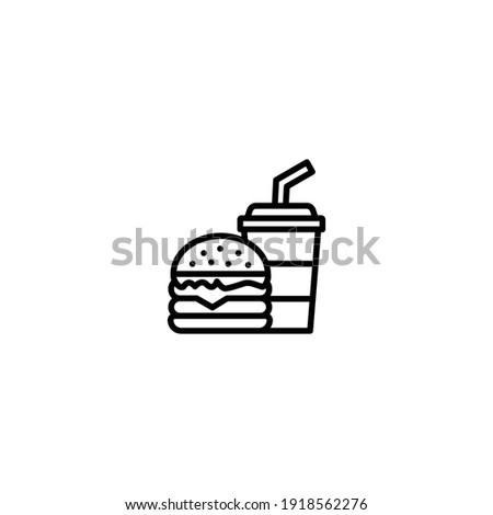 Food Burger and drink icon vector for web, computer and mobile app