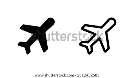 plane vector icon. Airplane vector icon. 