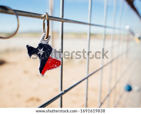 Texas Keychain in Marfa Texas Imagine de stoc © 