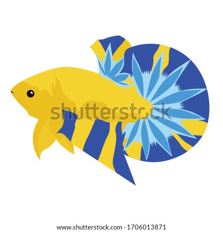 Fish Gold Betta Logo Design