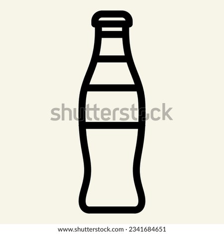 Glass bottle line icon. Soda in bottle vector illustration isolated on white. Beverage outline style designed for and app. Eps 10.