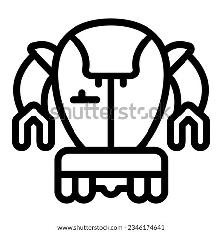 Modern Japanese robot line icon, asian robotics concept, asian bot vector sign on white background, outline style icon mobile concept web design. Vector graphics.