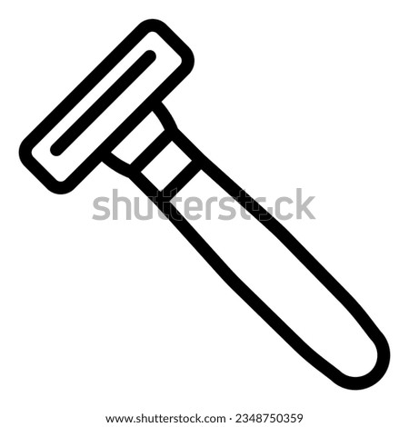 Disposable razor line icon. Shaving razor vector illustration isolated on white. Shaver outline style designed for and app. Eps 10.