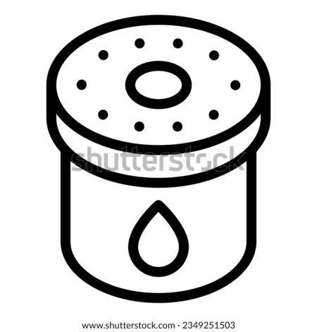 Car oil filter line icon. Automobile filter liquid vector illustration isolated on white. Auto engine filter outline style designed for and app.
