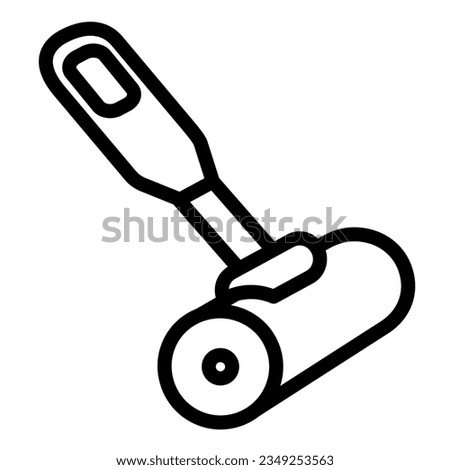 Lint roller line icon. Adhesive roller vector illustration isolated on white. Cleaning roller outline style designed for and app.
